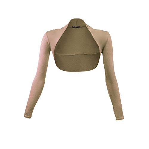 GLOMY Kurzer Damen-Bolero aus Chiffon, lange Ärmel, Zeremonie Cardigan, Mehrfarbig M von GLOMY