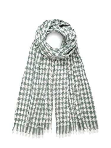 Warmer Kaschmir Schal Herbst Winter Hahnentritt Schal/XL Stola Umschlagtuch Warm Pashmina Schals 200 * 70 cm. (Grün) von GLORIS