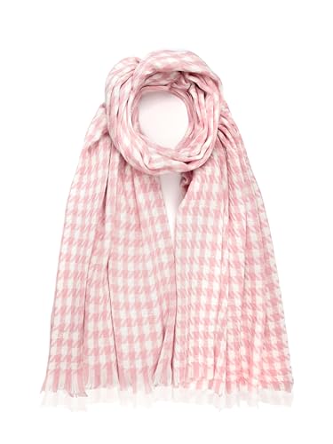 GLORIS Warmer Kaschmir Schal Herbst Winter Hahnentritt Schal/XL Stola Umschlagtuch Warm Pashmina Schals 200 * 70 cm. (Rosa) von GLORIS