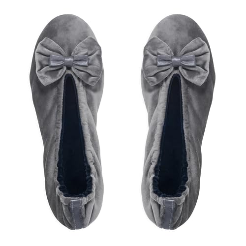 GLOVE STORY Hausschuhe Ballerinas für Damen, aus Samt mit Sohle aus weichem Leder, weiches und bequemes Material, Ballerinas, für Damen, weich, handgefertigt von GLOVE STORY