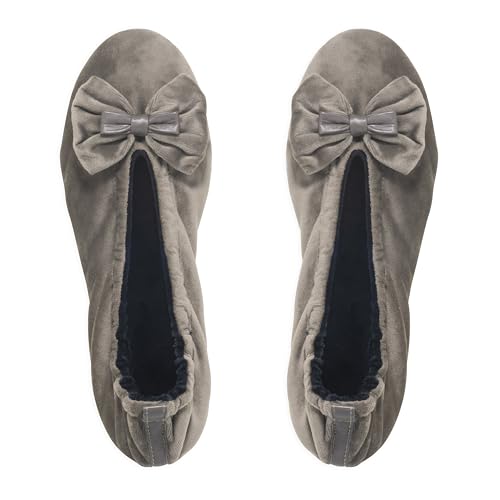 GLOVE STORY Hausschuhe Ballerinas für Damen, aus Samt mit Sohle aus weichem Leder, weiches und bequemes Material, Ballerinas, für Damen, weich, handgefertigt von GLOVE STORY