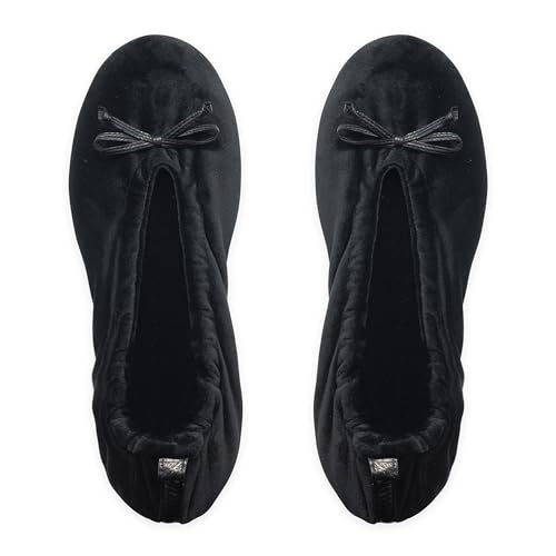 GLOVE STORY Hausschuhe Ballerinas für Damen, aus Samt mit Sohle aus weichem Leder, weiches und bequemes Material, Ballerinas, für Damen, weich, handgefertigt von GLOVE STORY