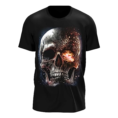Wild Glow in The Dark T-Shirt | Biker | Motorradfahrer | Reaper | Sensenmann | Death | Totenkopf| Skull | Damen & Herren | Schwarz | Merchandise | Oversized von GLOW IN THE DARK • WILD • LEUCHTET IM DUNKLEN
