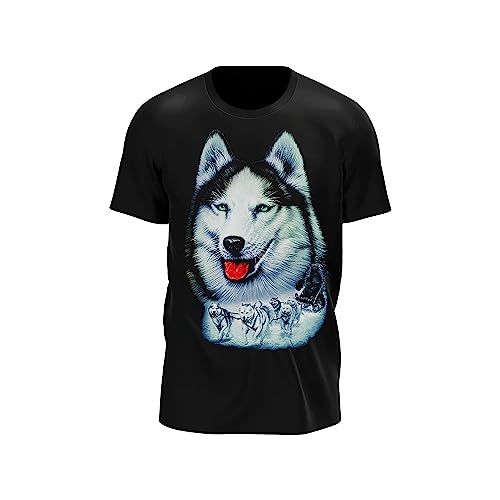 Wild Glow in The Dark T-Shirt | Tieren | Wolves | Native Americans | Indianer | Damen & Herren | Schwarz | Merchandise | Oversized von GLOW IN THE DARK • WILD • LEUCHTET IM DUNKLEN