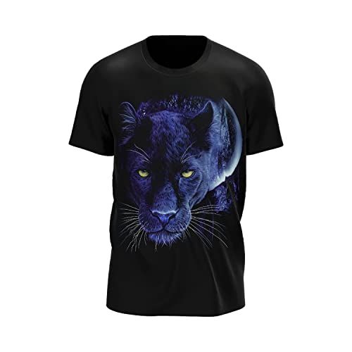 Wild Glow in The Dark T-Shirt | Tieren | Wolves | Native Americans | Indianer | Damen & Herren | Schwarz | Merchandise | Oversized von GLOW IN THE DARK • WILD • LEUCHTET IM DUNKLEN