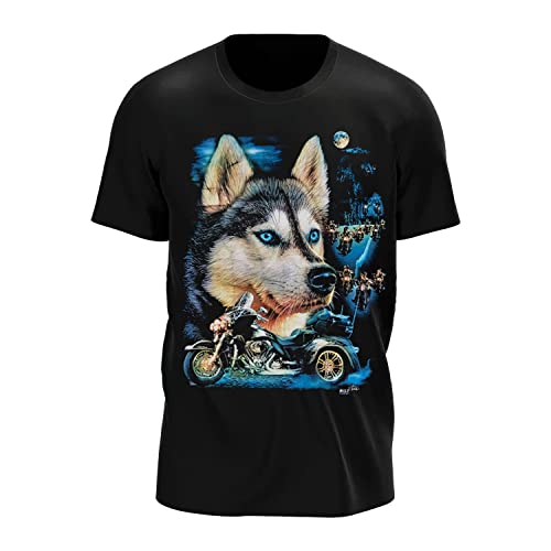 Wild Glow in The Dark T-Shirt | Tieren | Wolves | Native Americans | Indianer | Damen & Herren | Schwarz | Merchandise | Oversized von GLOW IN THE DARK • WILD • LEUCHTET IM DUNKLEN