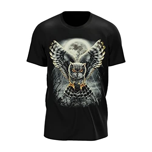 Wild Glow in The Dark T-Shirt | Tieren | Wolves | Native Americans | Indianer | Damen & Herren | Schwarz | Merchandise | Oversized von GLOW IN THE DARK • WILD • LEUCHTET IM DUNKLEN
