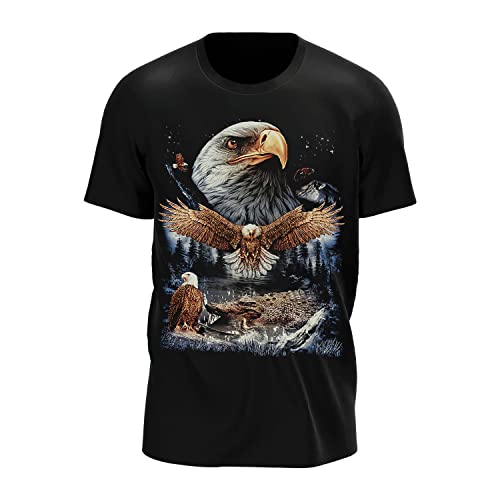 Wild Glow in The Dark T-Shirt | Tieren | Wolves | Native Americans | Indianer | Damen & Herren | Schwarz | Merchandise | Oversized von GLOW IN THE DARK • WILD • LEUCHTET IM DUNKLEN