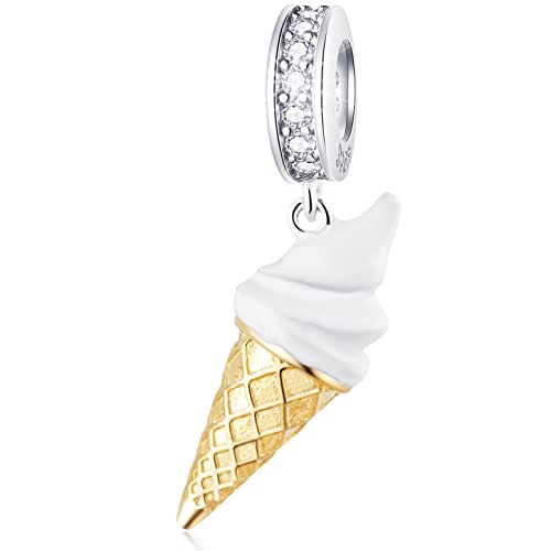 Eis Kegel Charms Dangle fit Pandora Tropical Sommer Armband, 925 Sterling Silber Emaille Ice Cream Anhänger Süße Lebensmittel Perlen, Geschenke für Baby Boy/Mädchen/beste Freunde/Schwester Eis Kegel Charms Dangle fit Pandora Tropical Sommer Armband, 925 Sterling Silber Emaille Ice Cream Anhänger Süße Lebensmittel Perlen, Geschenke für Baby Boy/Mädchen/beste Freunde/Schwester von GLOWDAS