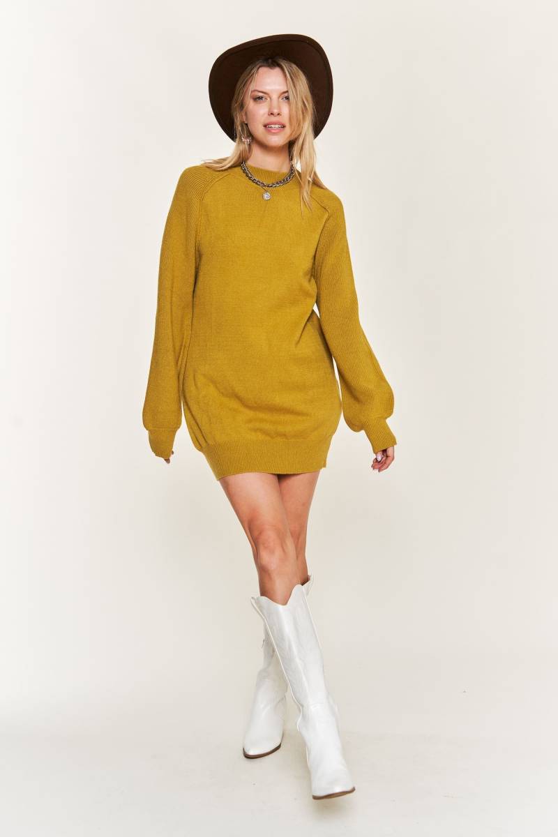 Mock Neck Pullover Kleid von GLOWUPSHOPS