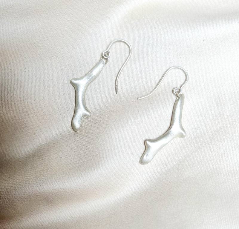 Glowybox Ohrring Silber Individueller Silberschmuck Vegan Geschenk Freundin Echtschmuck Nickelfrei Handmade Schmuck Individuelles von GLOWYBOX