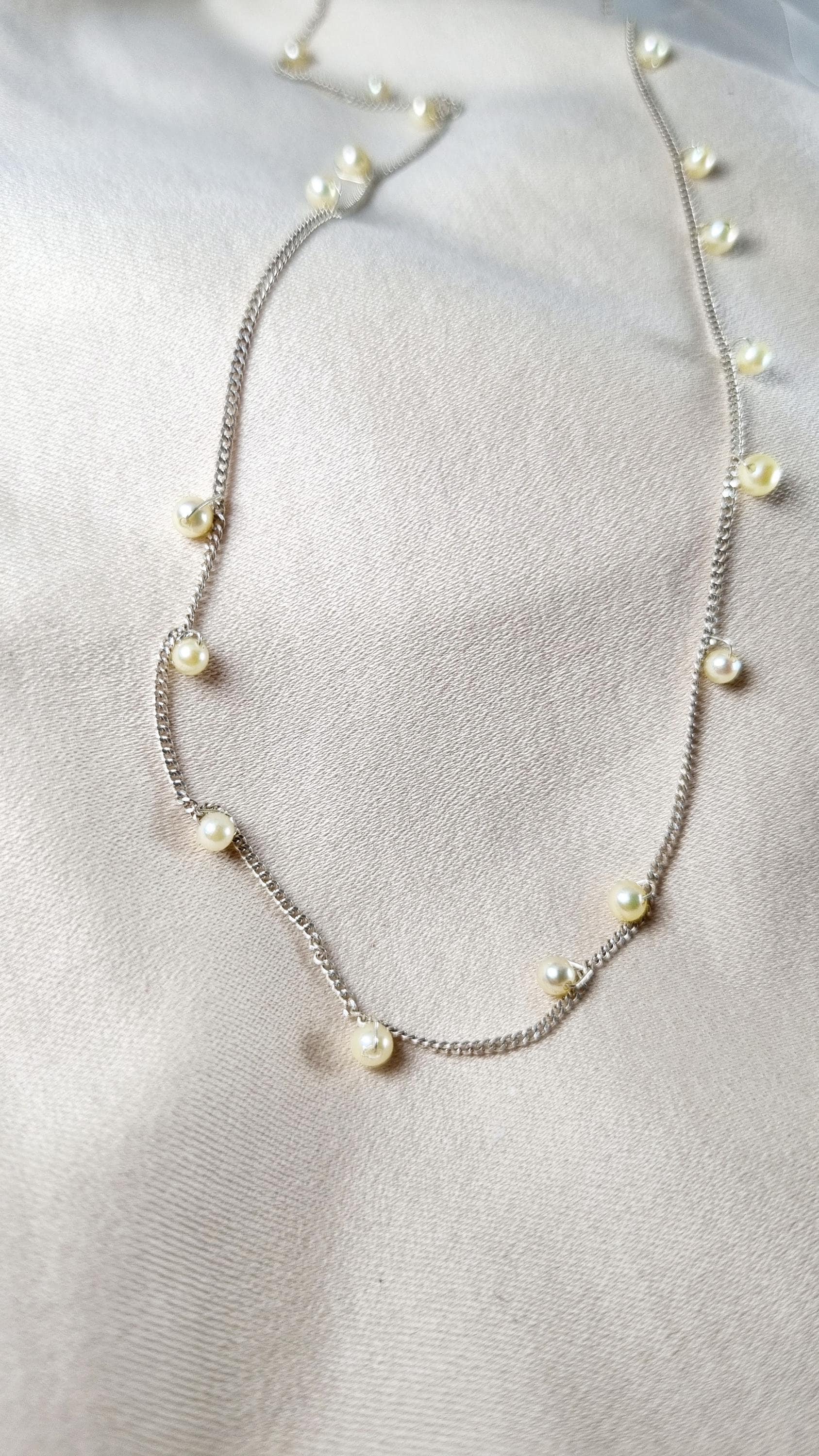 Kette Silber Damen Perlen Akoyaperlen Standesamt Hochzeit Schmuck Dezent Feine Brautjungfern Kette Silber Damen Perlen Akoyaperlen Standesamt Hochzeit Schmuck Dezent Feine Brautjungfern von GLOWYBOX