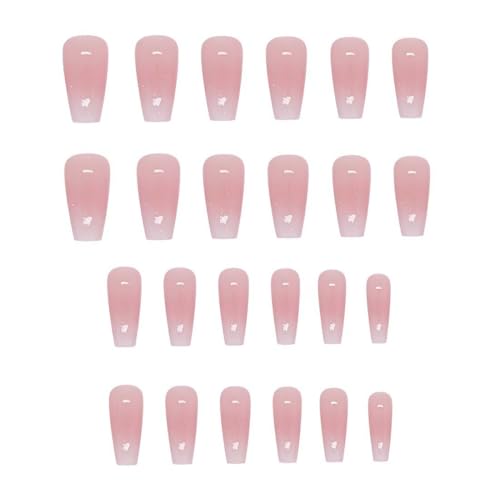 GLPRKOW French Press on Nails Kurz Square künstliche Nägel zum aufkleben 24 Stück Französisch Fake Nails mit Nail Glue Short Press on Nails Quadratisch False Nails für Frauen Mädchen von GLPRKOW