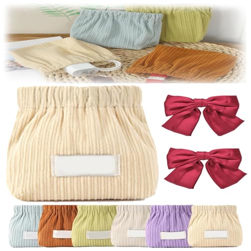 Corduroy Elastic Hair Tie Organizer, Hair Accessories Organizer, 2pcs Corduroy Elastic Hair Tie Organizer, Large Capacity Small Cute Hair Accessory Jewelry Storage Organizer (1Pcs-D) von GLSAYZU