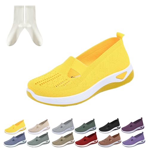 GLSAYZU Annelie Schuhe, Podoback Annelie Der Sommerschuh, Diabetiker Weit Orthopädische Mesh Schuhe Damen, Leichtigkeit Bequem (I, Erwachsene, 42, Numerisch, EU Schuhgrößensystem, Breit) von GLSAYZU