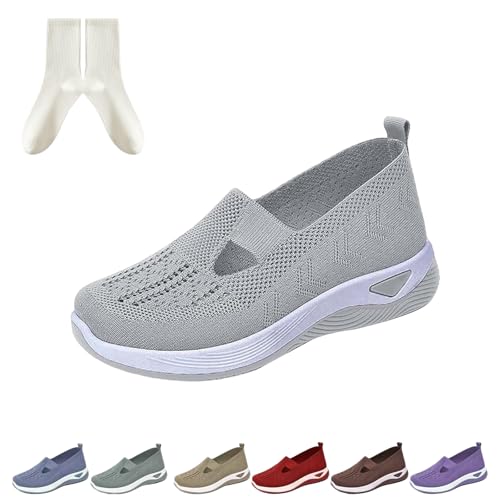 GLSAYZU Diabetiker Weit Orthopädische Schuhe Damen, Vermascht Bequeme Leicht Walkingschuhe Schuhe Damen, Fitnessschuhe Hallenturnschuhe (C, Erwachsene, 39, Numerisch, EU Schuhgrößensystem, Breit) von GLSAYZU
