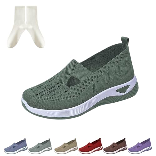 GLSAYZU Diabetiker Weit Orthopädische Schuhe Damen, Vermascht Bequeme Leicht Walkingschuhe Schuhe Damen, Fitnessschuhe Hallenturnschuhe (D, Erwachsene, 37, Numerisch, EU Schuhgrößensystem, Breit) von GLSAYZU