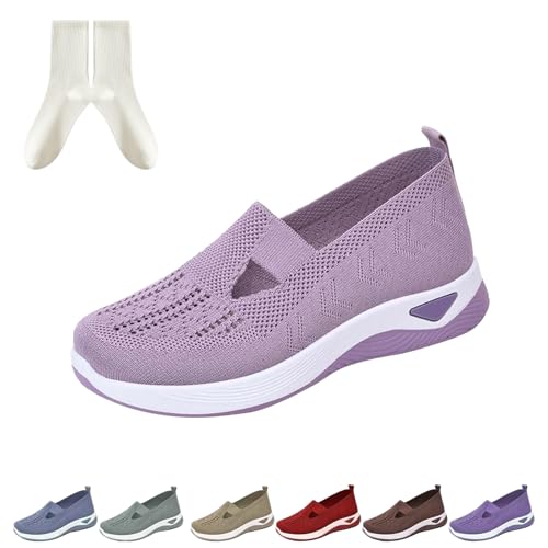 GLSAYZU Diabetiker Weit Orthopädische Schuhe Damen, Vermascht Bequeme Leicht Walkingschuhe Schuhe Damen, Fitnessschuhe Hallenturnschuhe (G, Erwachsene, 40, Numerisch, EU Schuhgrößensystem, Breit) von GLSAYZU