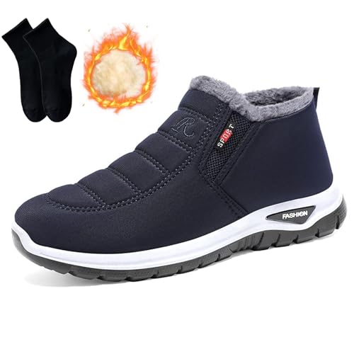 GLSAYZU Podofit Winterstiefel, Podofit Orthopädische Winterstiefel, Warm Rutschfest Schlappen Slip-On Schuhe Rutschfest (Dunkelblau, EU Schuhgrößensystem, Erwachsene, Damen, Numerisch, Breit, 36) von GLSAYZU