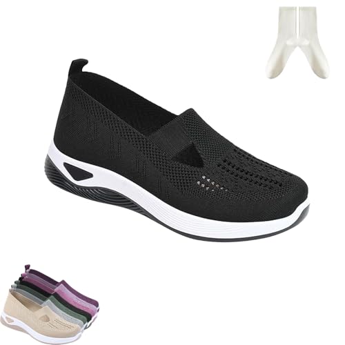 GLSAYZU Sadaro OrthoFit Orthopädischer Slip-On für Damen, Bergexperten Orthopädische Schuhe Damen, Atmungsaktive Turnschuhe (D, Erwachsene, 37, Numerisch, EU Schuhgrößensystem, Breit) von GLSAYZU