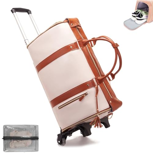 Luxe Mega Bag, 2 In 1 HäNgekoffer Faltbare Reisetasche HandgepäCk, Luxe Megabag Mit wasserdichte Schuhtasche, Frauen Faltbare Reisetasche (D) von GLSAYZU