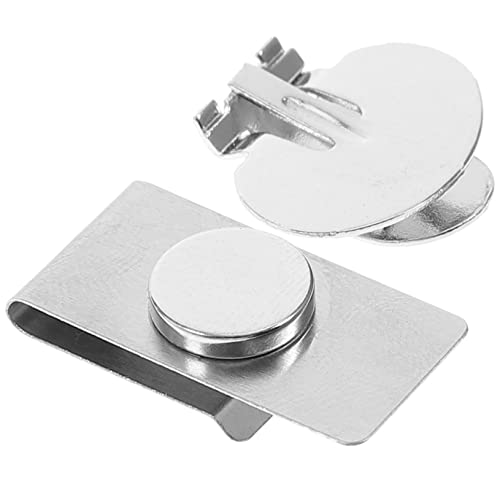 GLSTOY 1 Paar Magnetische Krawattenklammer magnetischer Krawattenhalter Magnetverschluss Krawattennadel Krawattenklammern für Herren Magnetclip zur Befestigung der Kleidung Silber von GLSTOY