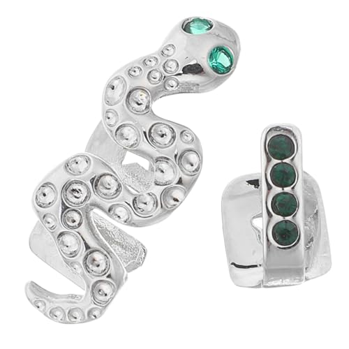 GLSTOY Hip-hop Zahngrill Im Schlangen-design Metall Grills Für Rapper Und Frauen Und Alltagsschmuck Einfache Auffälliges Accessoire von GLSTOY