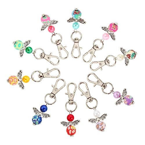 GLSTOY Schutzengel Schlüsselanhänger Sätze Für Schlüssel Taschenanhänger Engel Anhänger Rucksack Ornament 10 Stück von GLSTOY