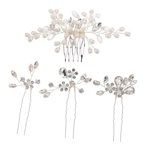 GLSTOY Hochzeitsaccessoires Mit Haarnadeln Zum Stylen Und Dekorativen Haarschmuckstäben Mit Quaste Für Hochzeit Inklusive Haarspange Und Haarkämmen Für Frauen von GLSTOY