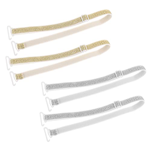 GLSTOY 2Paare Abnehmbare BH Träger Verlängerung für Damen Dekorative Schultergurte für Bustiers und Trägerlose Kleider Ideal für Push Up BHS und Transparente Modelle von GLSTOY