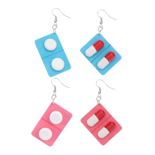 GLSTOY 2paare Kreativer Baumelnder Ohrhänger Mit Anhänger Lustiger Ohrschmuck Krankenschwester-ohrhänger Grüner Und Pinker Ohrschmuck Leichter Und Tragbarer Für Frauen von GLSTOY