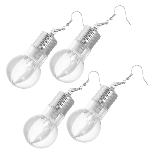 GLSTOY 2 Paare Lampen Glühbirne Ohrringe Dangle Ohrhänger Leuchtend Bunte Nachtclub Ohrschmuck Frauen Party Accessoire von GLSTOY