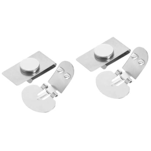 GLSTOY 2 Paare Unsichtbare Magnetische Krawattenklammer Rutsch Krawattenfixierer für Herren Silber Einfache Anwendung und Sicherer Halt für Business und Anlässe von GLSTOY