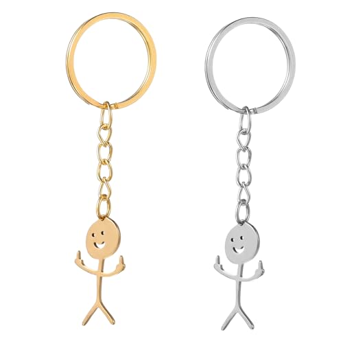GLSTOY 2er Satz Metall Doodle Schlüsselanhänger Kreative Taschenanhänger Rucksack Anhänger Party Für Herren Und Damen von GLSTOY
