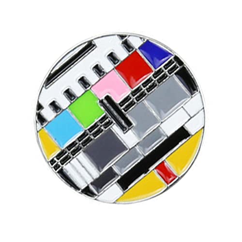 GLSTOY 2 STÜCK Retro Tv Channel Brustnadel Kreative Anstecknadeln für Einzigartige Kostümdekoration und Bastelprojekte Farbenfrohes Design für Einen Besonderen Look von GLSTOY