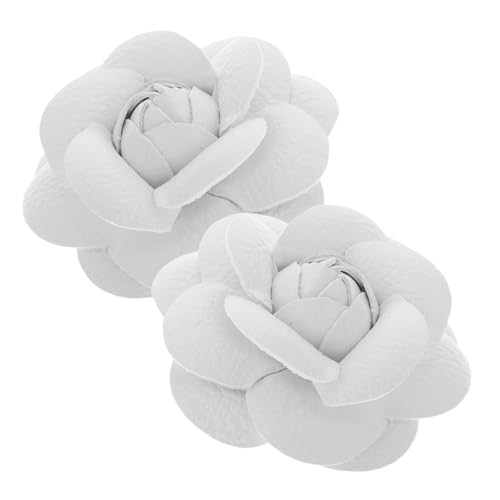 GLSTOY 2 Stück Abnehmbare Blüten Schuhclips Kunstleder Dekorative Hochzeitsschmuck Schnallen für High Heels Sandalen und Stiefel Einfach Anzubringen DIY Schuhverzierung von GLSTOY