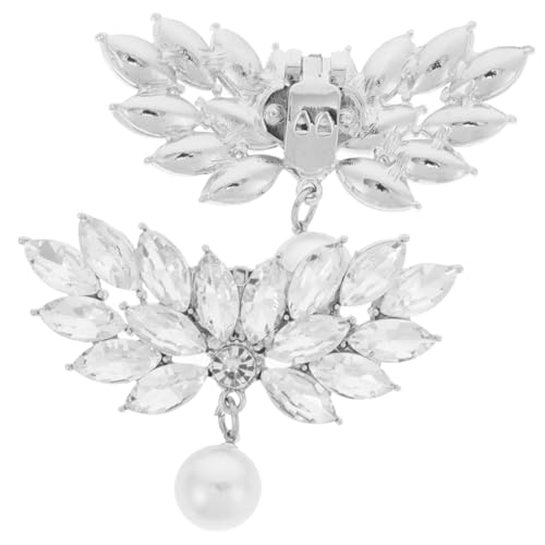 GLSTOY 2 Stück Abnehmbare Strass Schuhclips mit Perlen und Hochwertige Schuhschnallen für Damen Vielseitige Dekoration für Brautschuhe und High Heels Leicht und Robust Einfach von GLSTOY