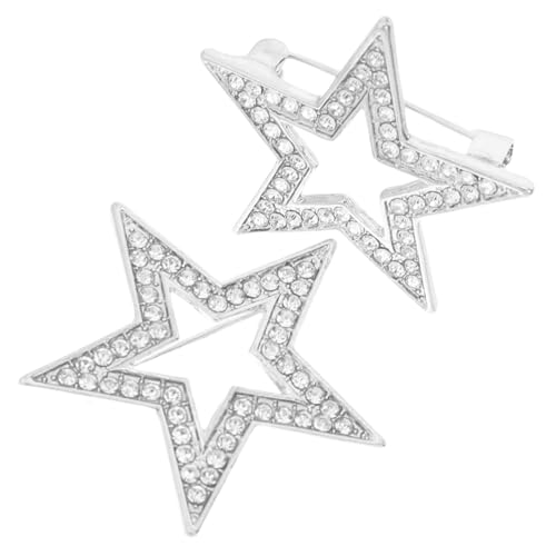 GLSTOY 2stücke Rhinestone Fünfzackige Stern-broschen Zinklegierung Schmuckstücke Für Damen Und Mädchen Für Mode-accessoires Tanzpartys Und Zeremonien von GLSTOY