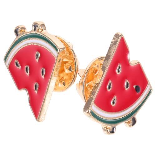 GLSTOY 2 Stück Leichte Langlebige Wassermelonen brosche aus Legiertem Modisches Vielseitiges Revers pin für Schal Cardigan anstecker bei Partys und Alltag von GLSTOY