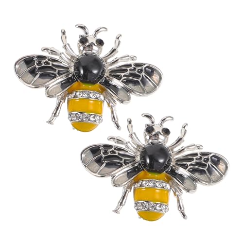 GLSTOY 2 Stück Retro Bienen Broschen Damen Anstecknadeln Kleidung Dekoration Kreative Lapel Pins Geeignet für Party Festival und Alltag Modisches Accessoire für Pullover Anzüge Taschen von GLSTOY