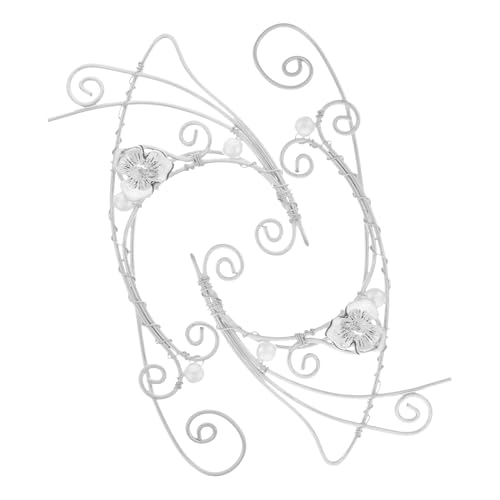 GLSTOY 2 Stück Retro Ohrclips Ohrmanschette für Damen Leichter Clip Ear Cuff mit Ohrform Design Tragbar für Cosplay und Outfits Ohrloch Eleganter Schmuck von GLSTOY