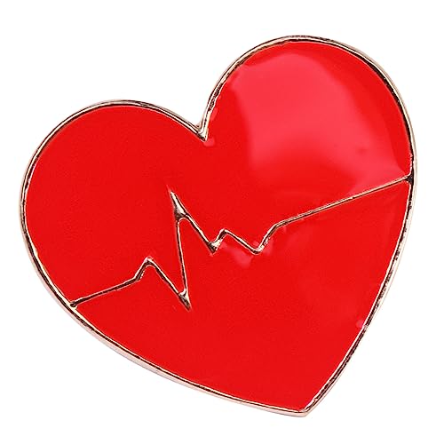 GLSTOY 2 Stück Rote Herz Brosche Cartoon Anstecknadel für Damen Langlebige Legierung Kreative Mode Breastpin für Kleidung Taschen Pullover Schmuckaccessoire für Arzt und Krankenschwester von GLSTOY