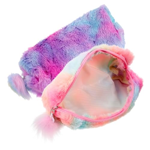 GLSTOY 2stücke Tragbare Plüsch Federmäppchen Kreative Stift Aufbewahrungstasche Für Schule Und Große Kapazität Als Für Weihnachten Und Geburtstage Und Grün von GLSTOY