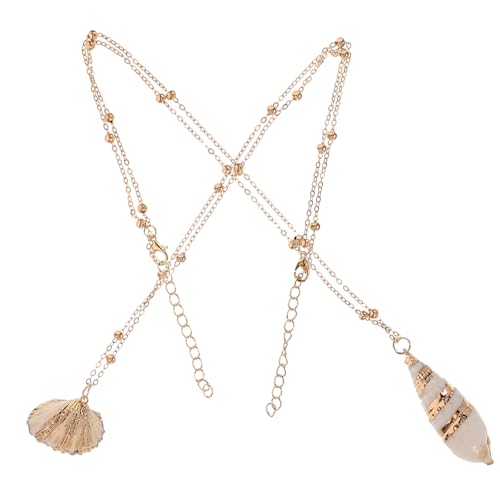 GLSTOY 2 Stück Teiliges Muschel Konch anhänger Modische Halskette für Damen und Mädchen Eleganter Schmuck für Besondere Anlässe Stilvolle Leichte Accessoires für Geburtstage von GLSTOY