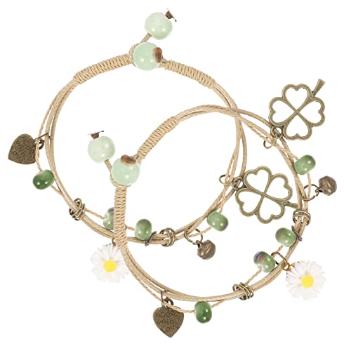 GLSTOY 2 Stück Teiliges Vintage Armband für Frauen und Mädchen Ethno Stil Keramik Schmuck Modisches Freundschaftsarmband Langlebig und Vielseitig für Teenager von GLSTOY