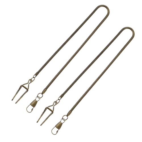 GLSTOY 2 Stück Vintage Taschenuhr Ketten aus Metall Einfache Anbringung Glatte Oberfläche Kompatibel mit Vielen Taschenuhr Marken Stilvolle Herren Accessoires von GLSTOY