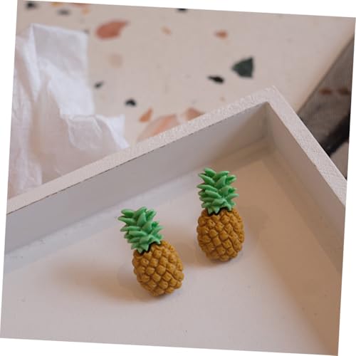GLSTOY 3 Paare Ananas Ohrstecker Fruchtförmige Ohrhänger Modeschmuck für Damen Sommer Ohrschmuck Geschenkidee für Mädchen Orange von GLSTOY