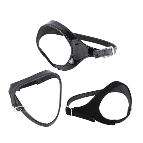 GLSTOY 3 Paare Elastische Abnehmbare Lederschnürriemen Schuhriemen zur Fersenfixierung Schwarz für Damen Schuhe Komfortabler Halt garantiert Verrutschen von GLSTOY