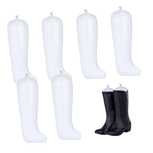 GLSTOY 3 Paare Stiefelspanner aus Dickem PVC Aufblasbar Langlebiger Schuhformer für Damen Praktischer Stiefelhalter für Hause Verhindert Falten und Knicke von GLSTOY
