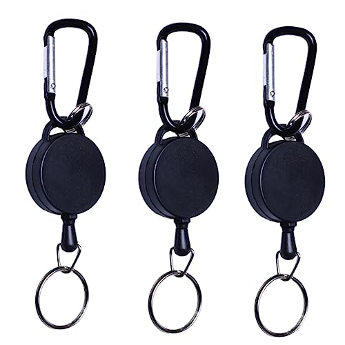 GLSTOY Einziehbarer Schlüsselanhänger Mit Schlüsselband Sicher Und Langlebig Für Alltag Und Outdoor 3 Stück von GLSTOY